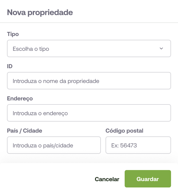 Criar uma propriedade